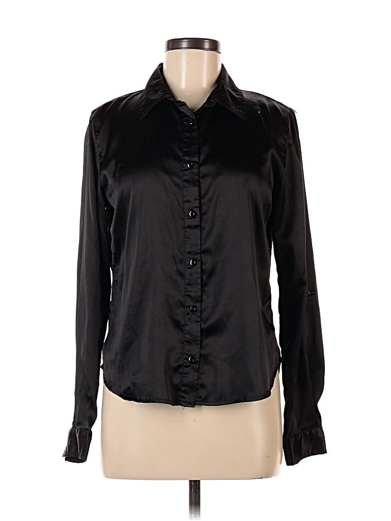 Pre-owned Rue21 Long Sleeve Blouse In Black