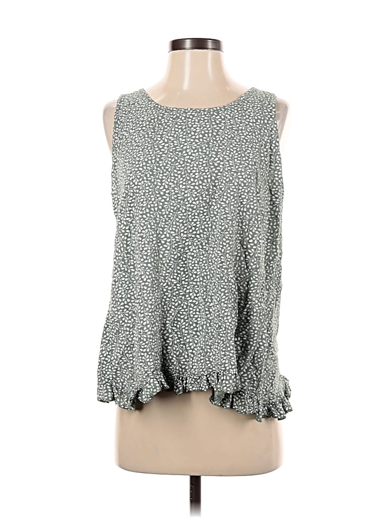 Pre-owned Assorted Brands Sleeveless Blouse In Green