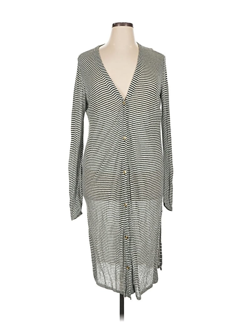 Pre-owned Ann Taylor Loft Cardigan Sweater In Gray