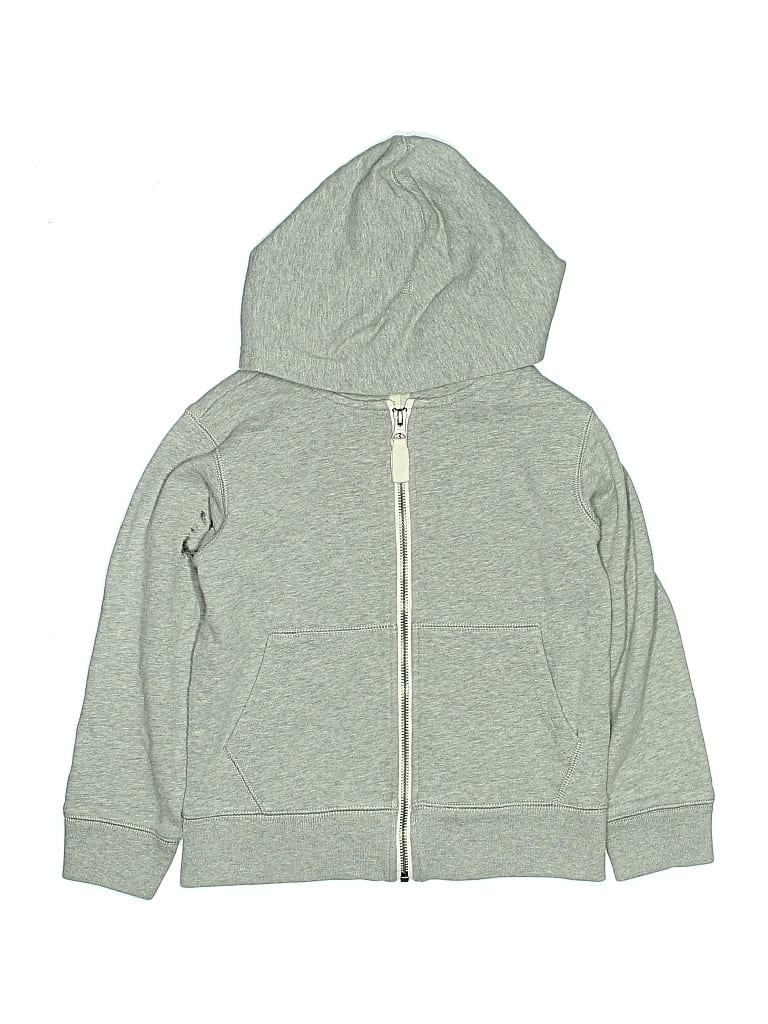 Pre-owned Crewcuts Kids' Zip Up Hoodie In Gray