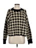Max Studio Houndstooth Black Pullover Sweater Size M - photo 1