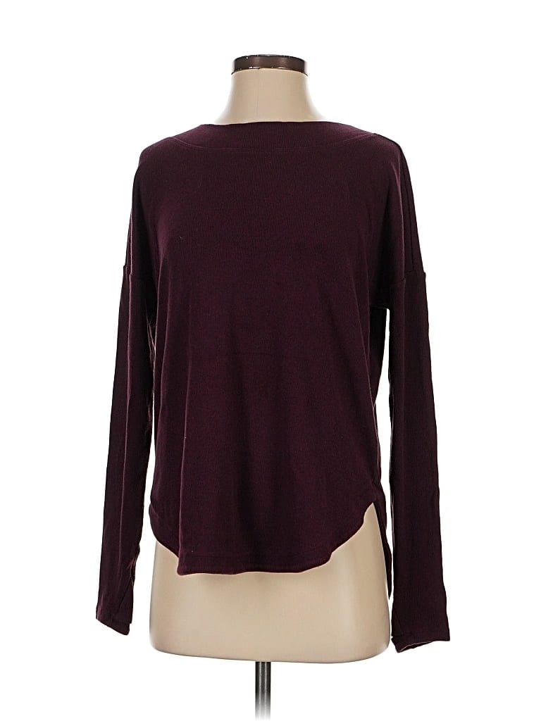 Pre-owned Athleta Pullover Sweater In Burgundy