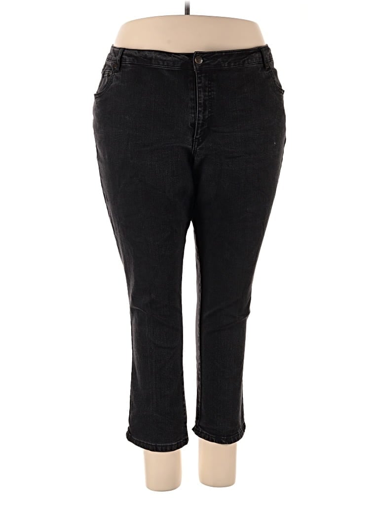 Pre-owned Woman Within Jeans In Black