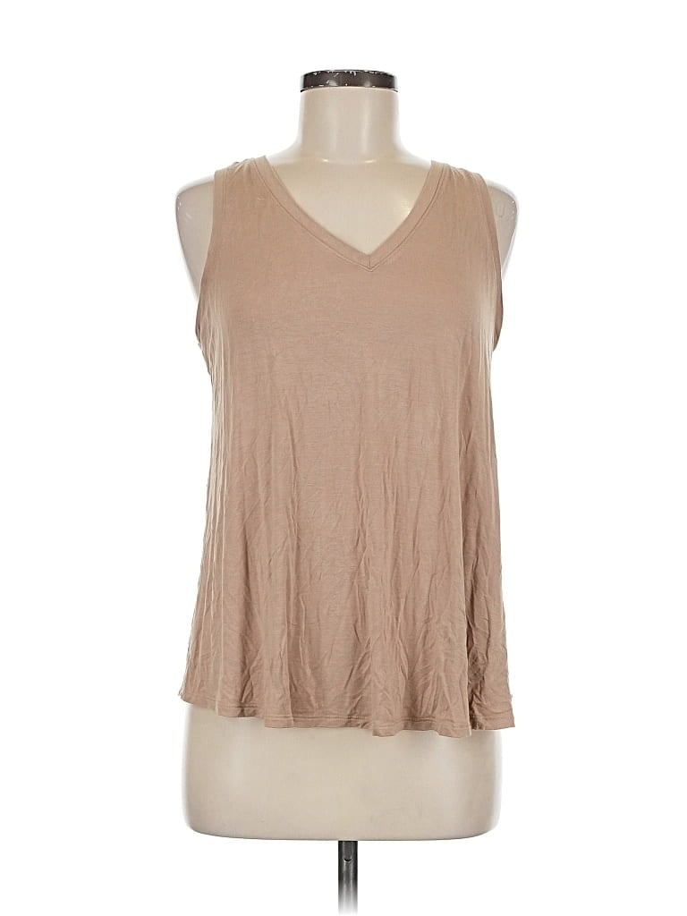 Pre-owned Time And Tru Sleeveless T-shirt In Brown