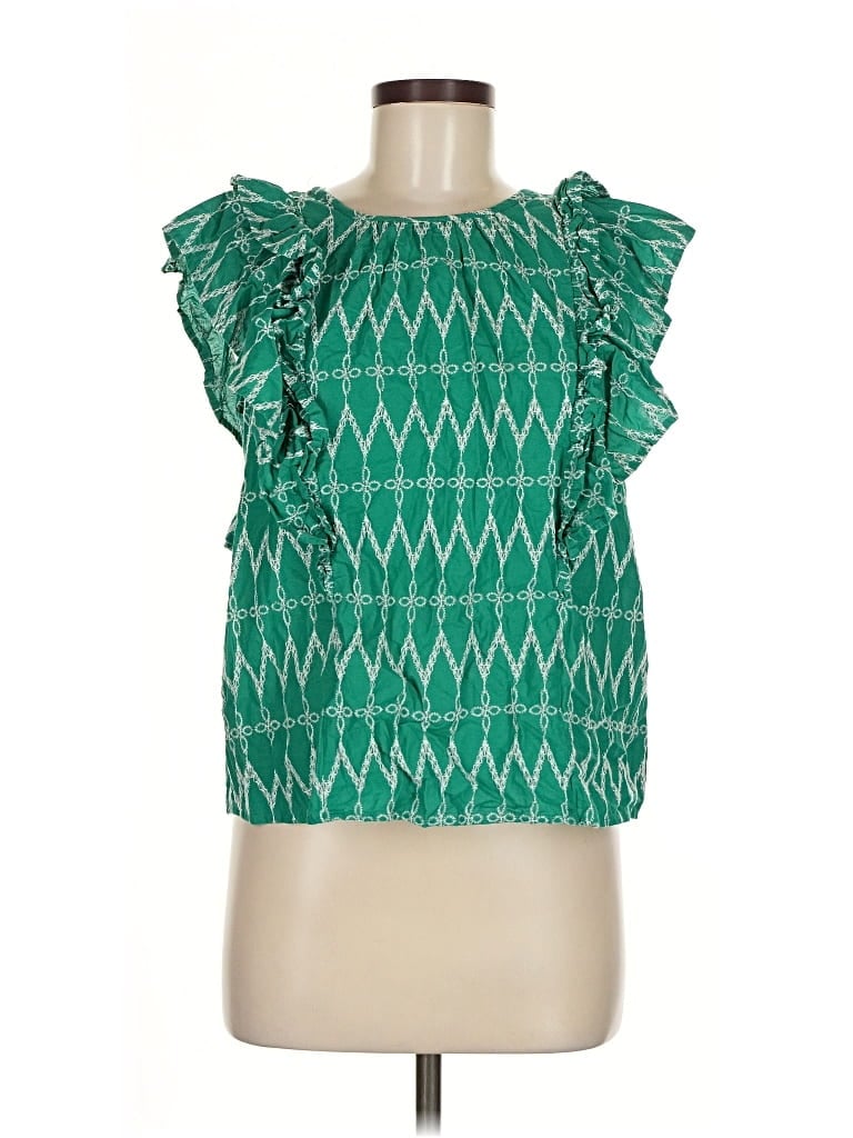 Pre-owned Universal Thread Sleeveless Blouse In Green