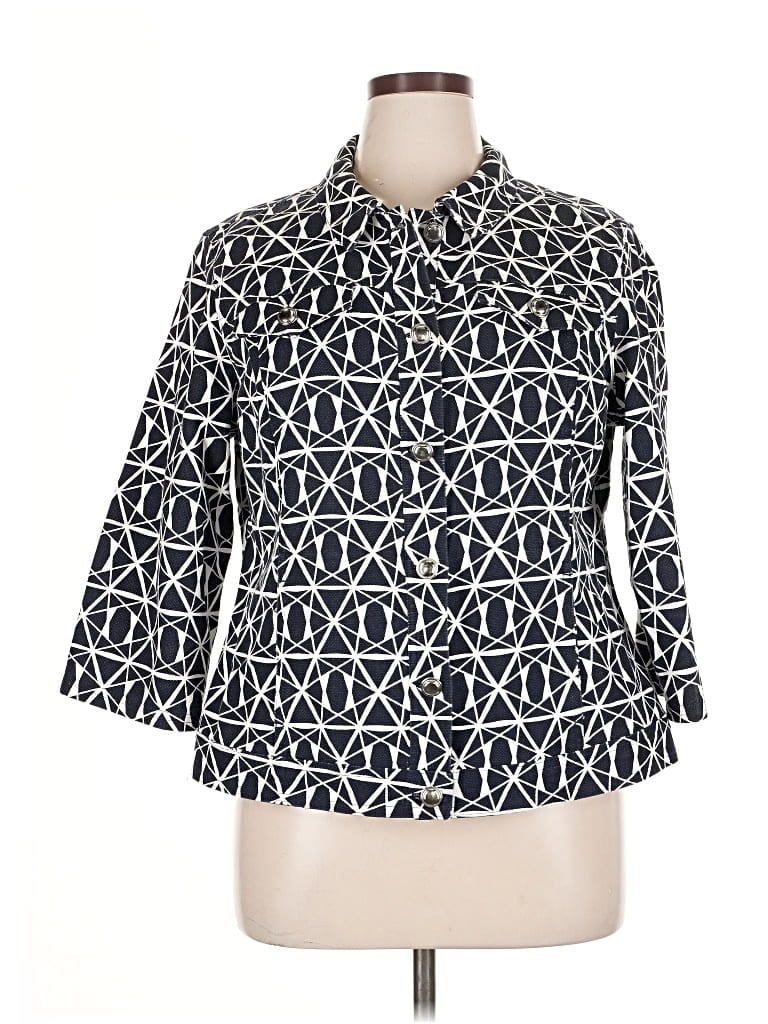 Pre-owned Christopher & Banks Jacket In Blue