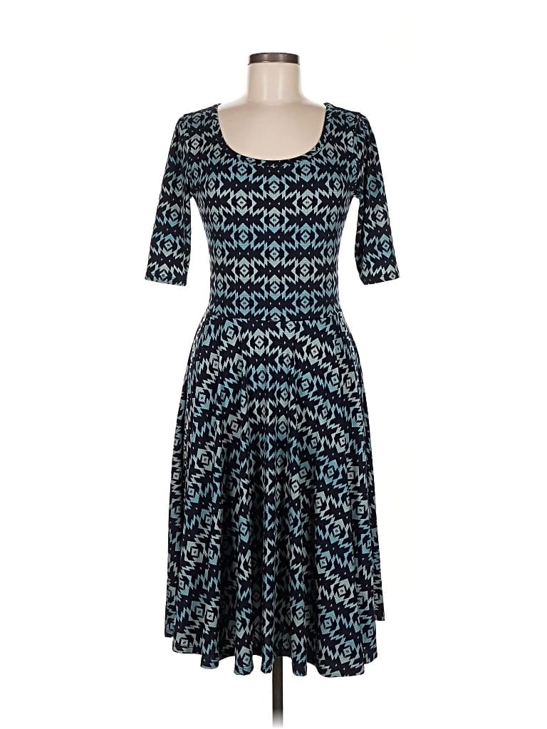 Pre-owned Lularoe Casual Dress In Blue