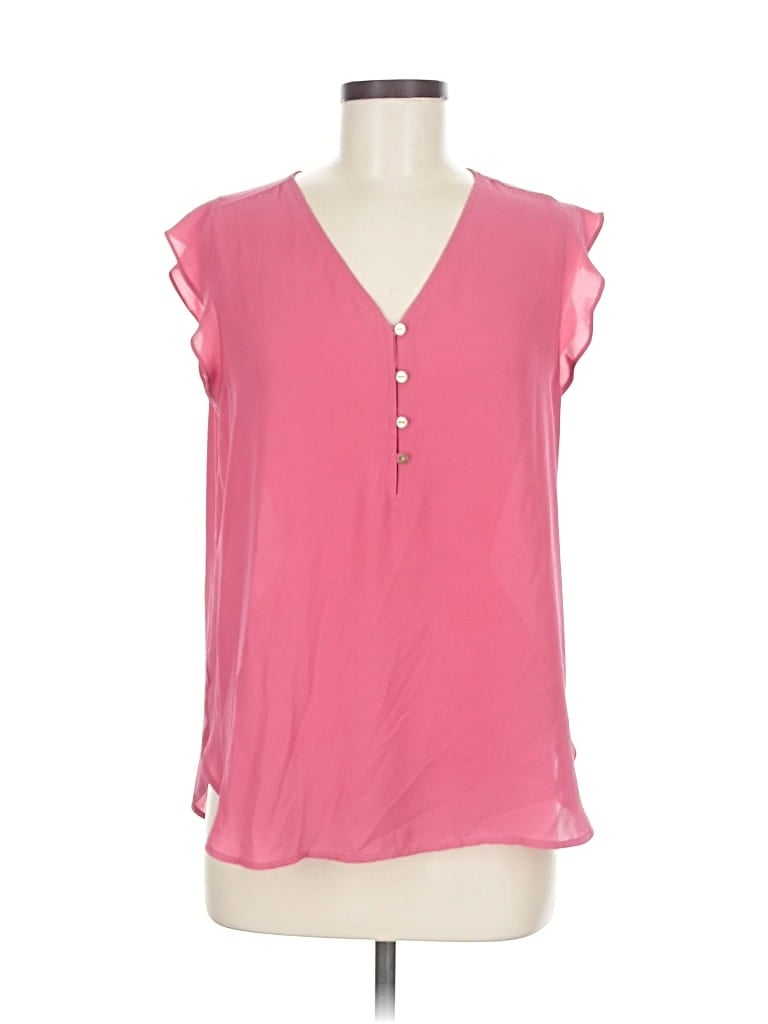 Pre-owned Ann Taylor Loft Sleeveless Blouse In Pink