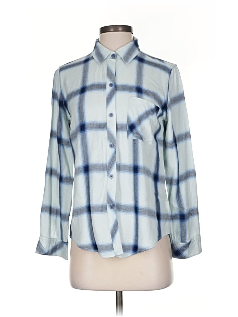 Pre-owned Rails 3/4 Sleeve Blouse In Blue