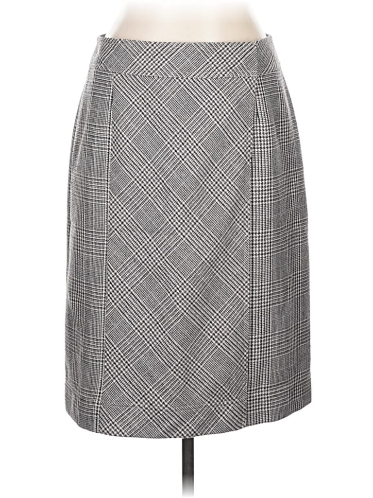 Pre-owned Brooks Brothers 346 Formal Skirt In Gray