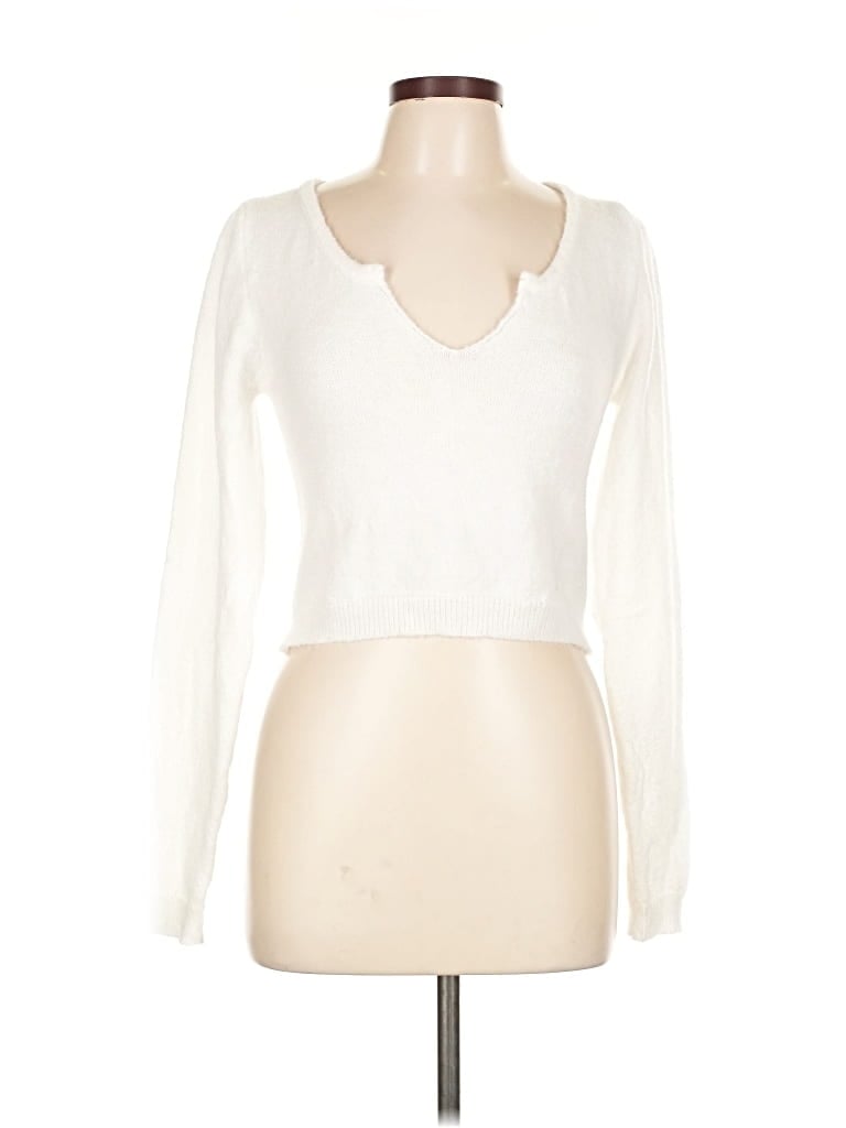 Pre-owned Princess Polly Pullover Sweater In White