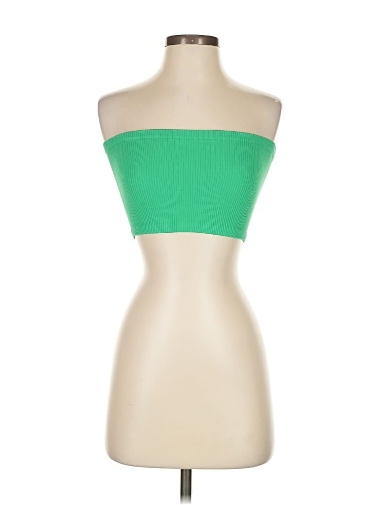 Pre-owned Intimately By Free People Tube Top Green Strapless Neckline Tops