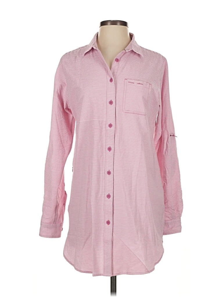 Pre-owned Orvis Long Sleeve Button Down Shirt In Pink