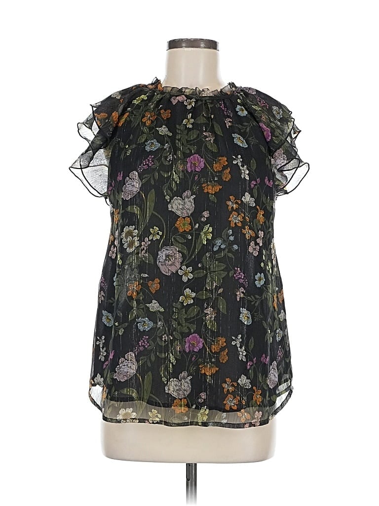 Pre-owned Ann Taylor Loft Sleeveless Blouse In Black