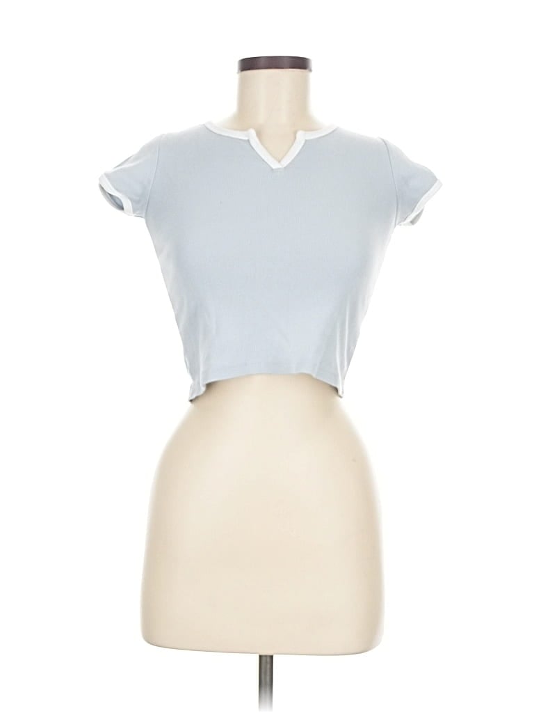 Pre-owned Brandy Melville Short Sleeve T-shirt In Blue