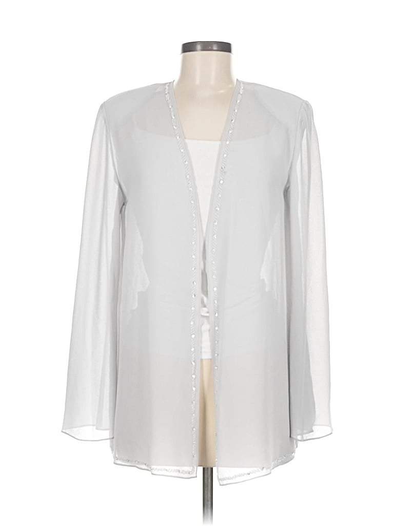 Pre-owned Unbranded Cardigan Sweater In Silver