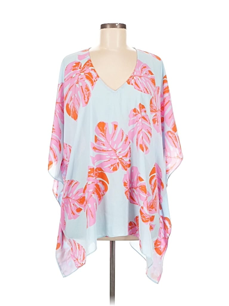 Pre-owned Buddy Love Short Sleeve Blouse In Blue