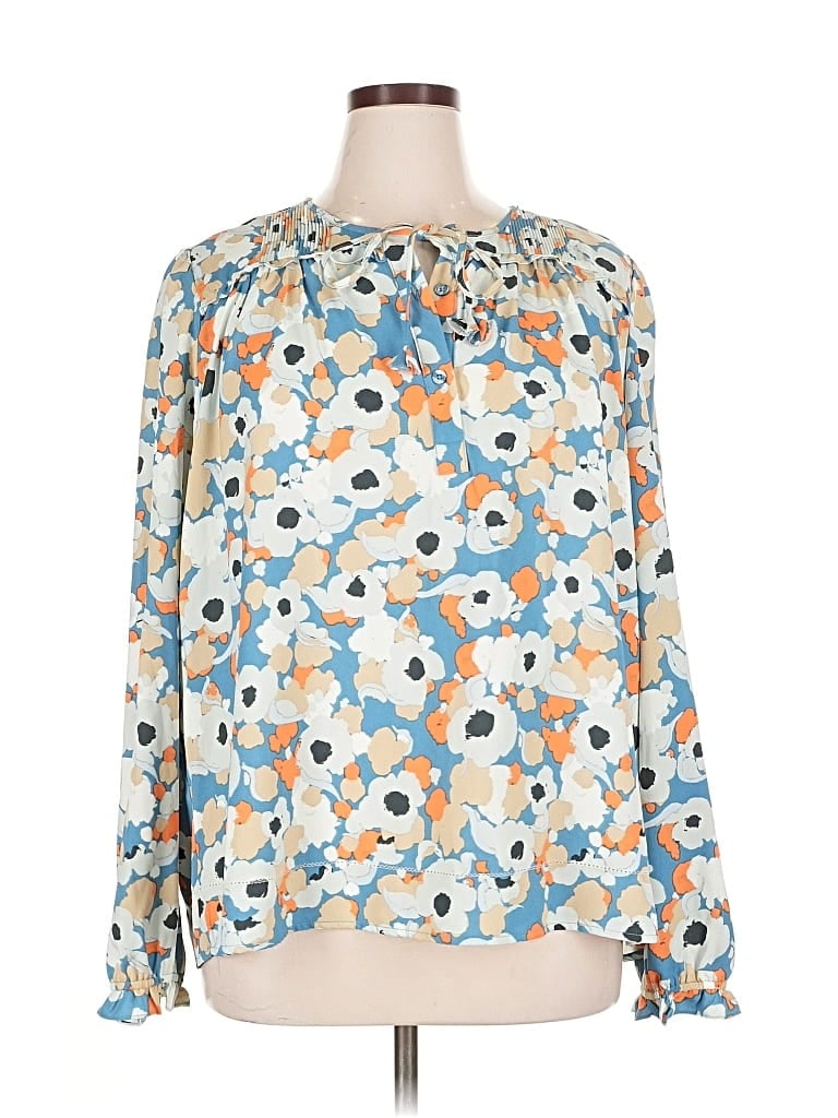 Pre-owned Joie Long Sleeve Blouse In Blue