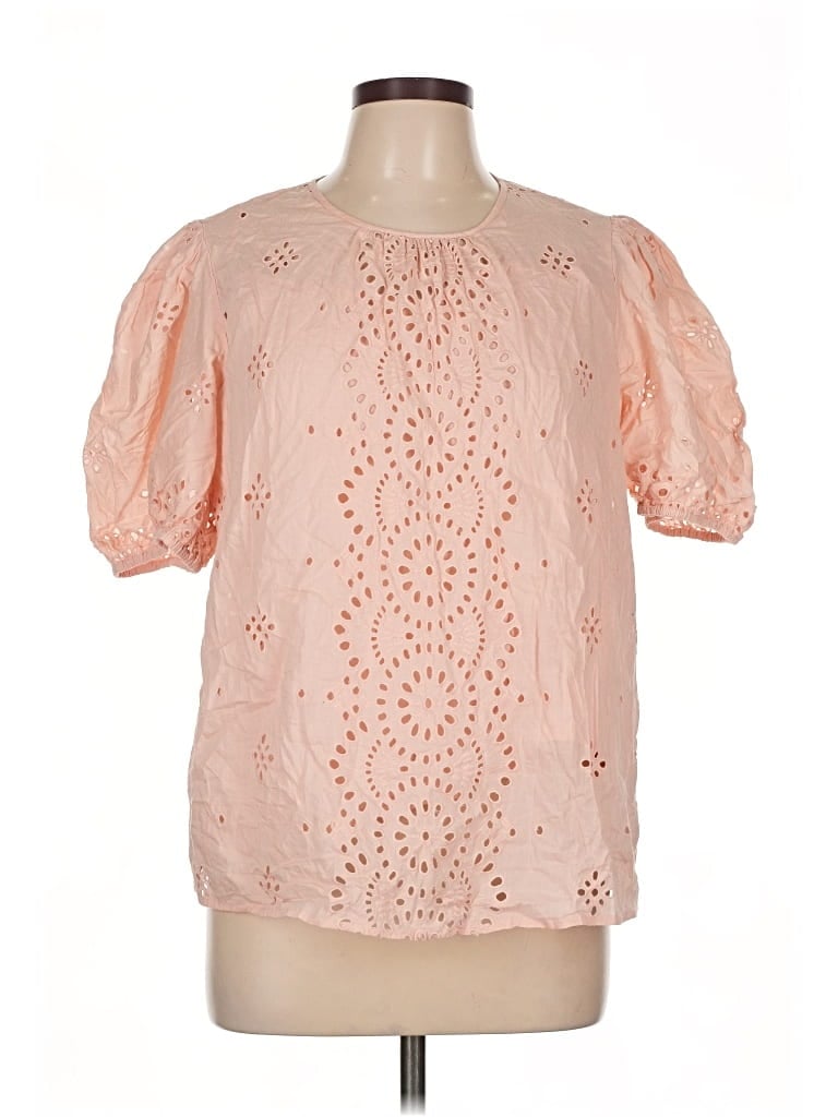 Pre-owned Express Short Sleeve Blouse In Pink