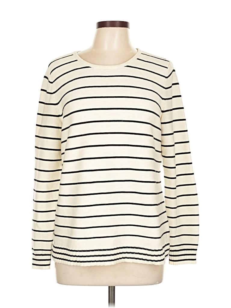 Pre-owned Talbots Pullover Sweater In White