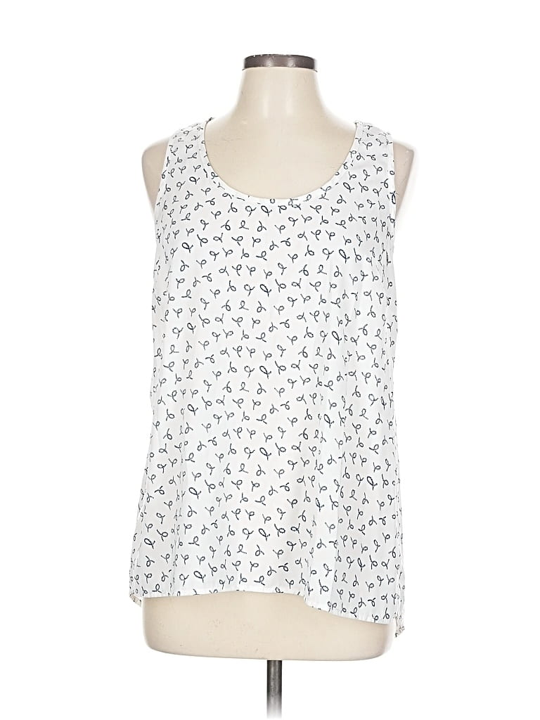 Pre-owned Pleione Sleeveless Blouse In White