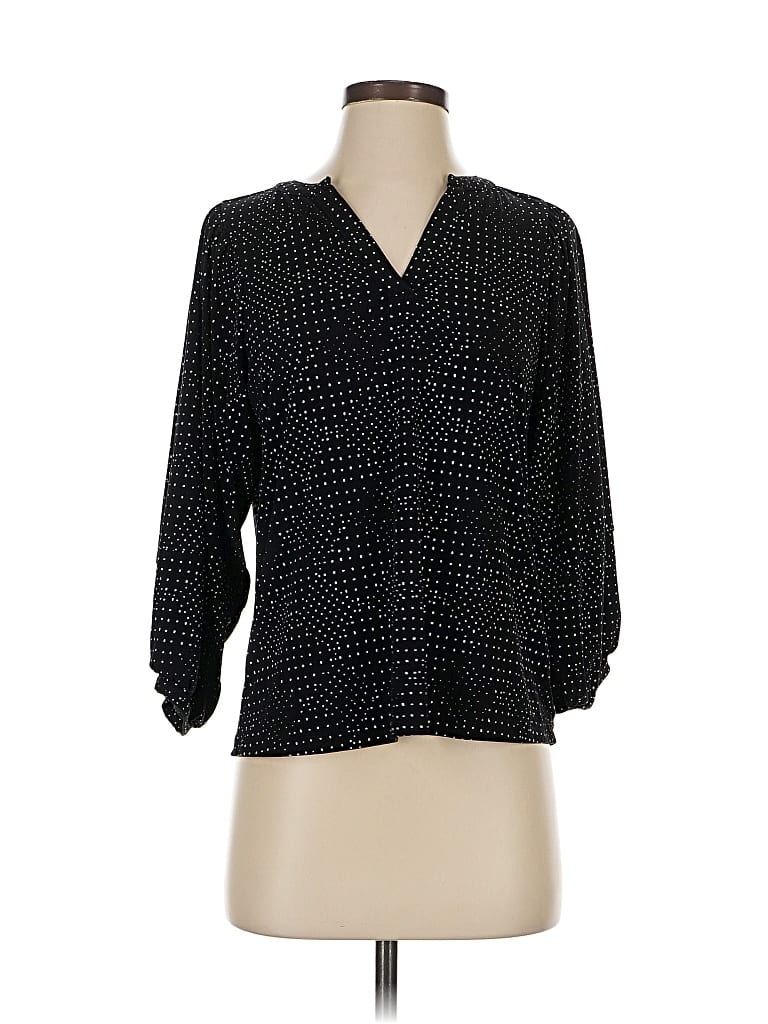 Pre-owned Banana Republic 3/4 Sleeve Blouse In Black