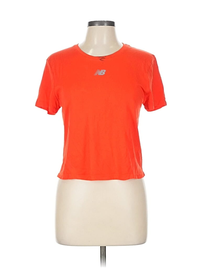 Pre-owned New Balance Active T-shirt In Orange