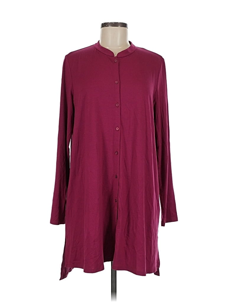 Pre-owned Eileen Fisher Casual Dress In Burgundy