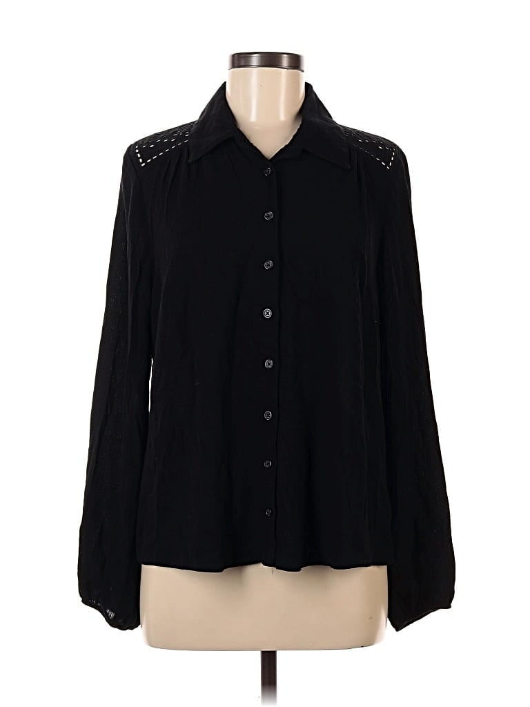 Pre-owned Torrid Long Sleeve Blouse In Black