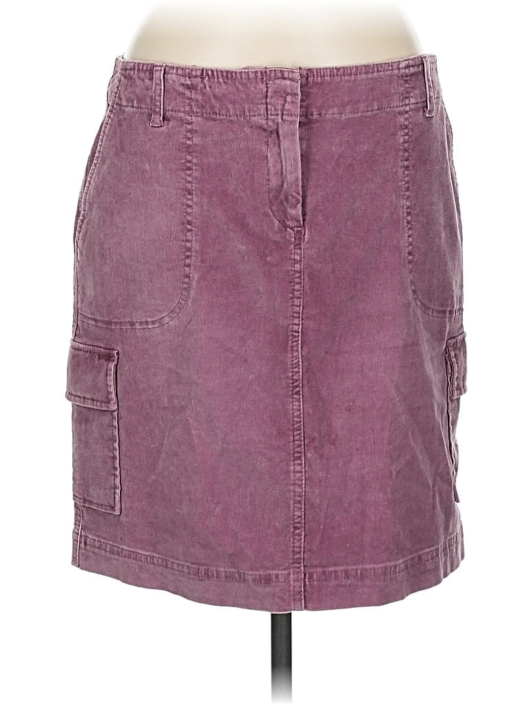 Pre-owned Jjill Denim Skirt In Purple