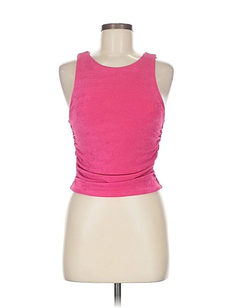 Pre-owned Lulus Sleeveless Top Pink Halter Neckline Tops