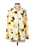 Ann Taylor 100% Polyester Floral Yellow Long Sleeve Blouse Size XS - photo 1