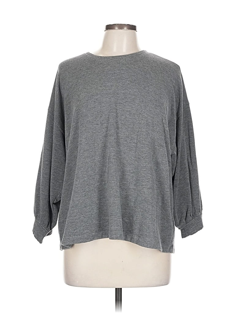 Pre-owned Velvet Pullover Sweater In Gray