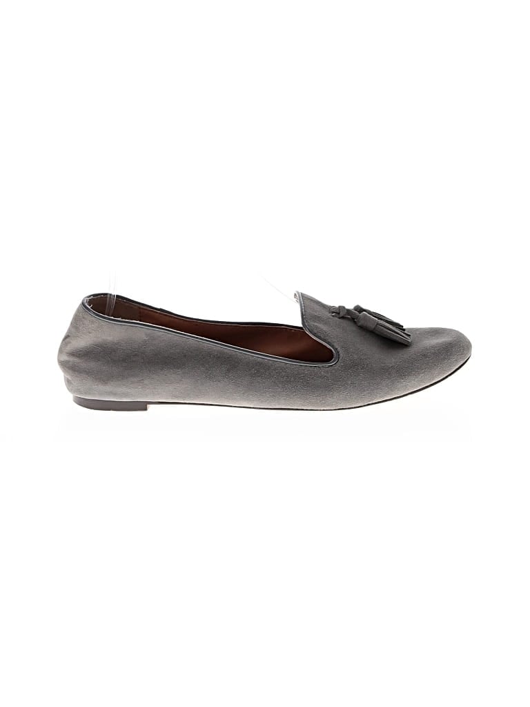 Pre-owned J.crew Factory Store Flats In Gray