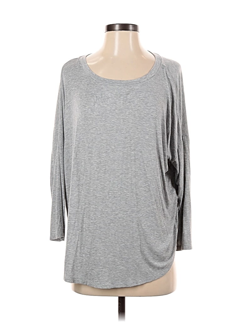 Pre-owned Ann Taylor Loft 3/4 Sleeve T-shirt In Gray