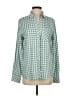 Vineyard Vines 100% Rayon Checkered-gingham Green Long Sleeve Button-Down Shirt Size 2 - photo 1