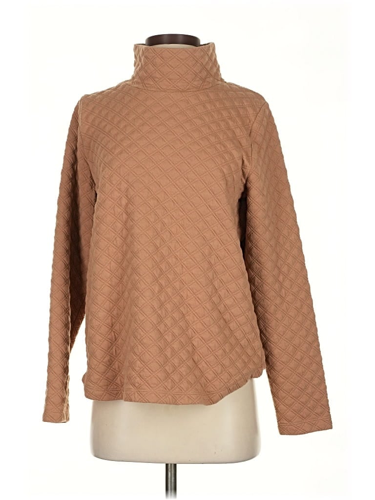 Pre-owned J.crew Factory Store Turtleneck Sweater In Brown
