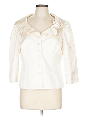 Teri Jon By Rickie Freeman 3/4 Sleeve Silk Top - front