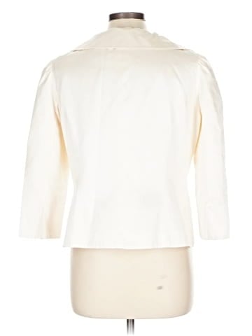 Teri Jon By Rickie Freeman 3/4 Sleeve Silk Top - back
