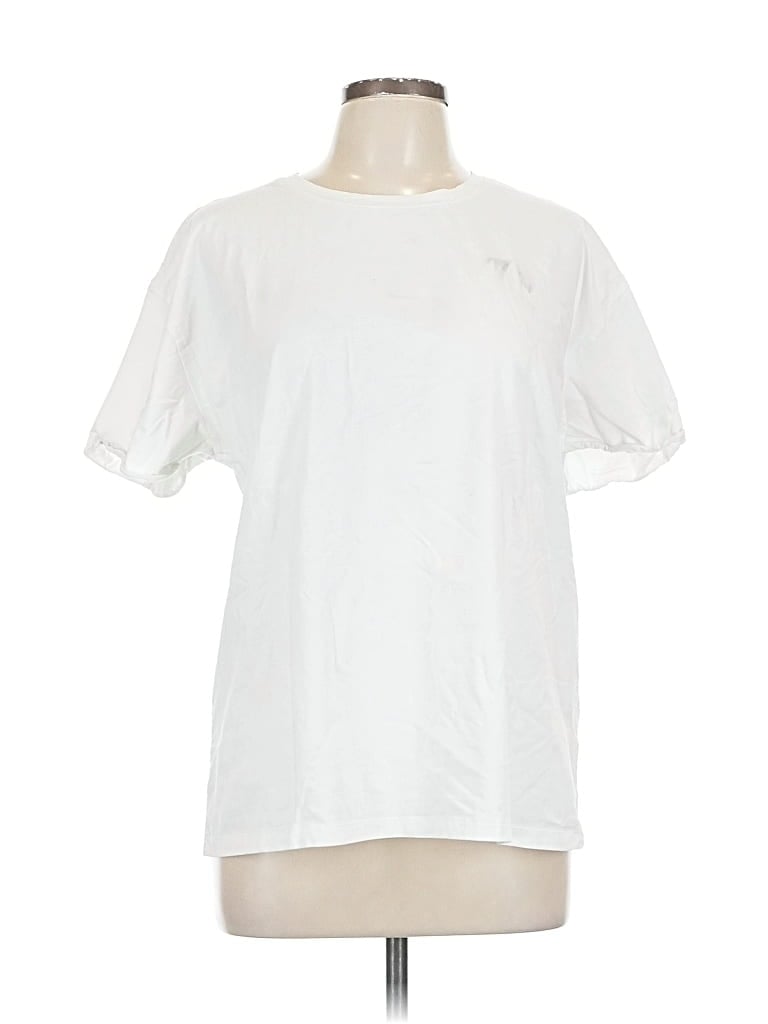 Pre-owned Unbranded Short Sleeve T-shirt In White