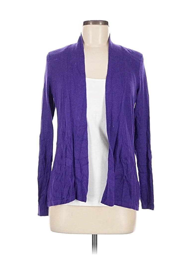 Pre-owned Chico's Cardigan Sweater In Purple