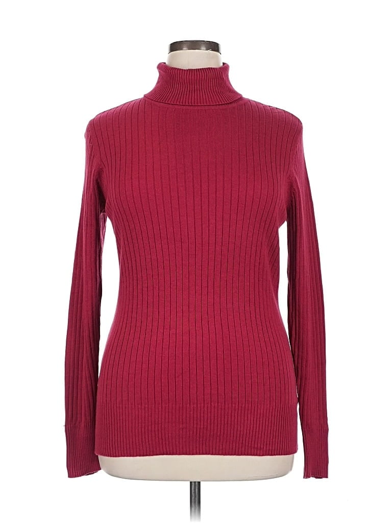 Pre-owned Daisy Fuentes Turtleneck Sweater In Burgundy