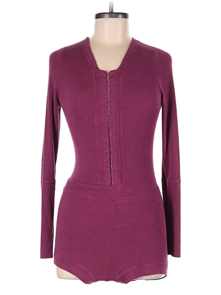 Pre-owned Intimately By Free People Romper In Burgundy