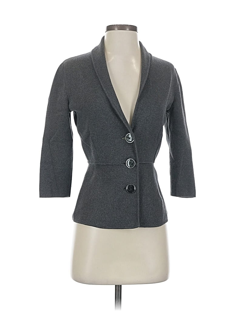 Pre-owned Jones New York Signature Cardigan Sweater In Gray