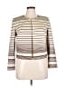 Talbots 100% Cotton Stripes Gold Ivory Jacket Size 14 (1X) - photo 1