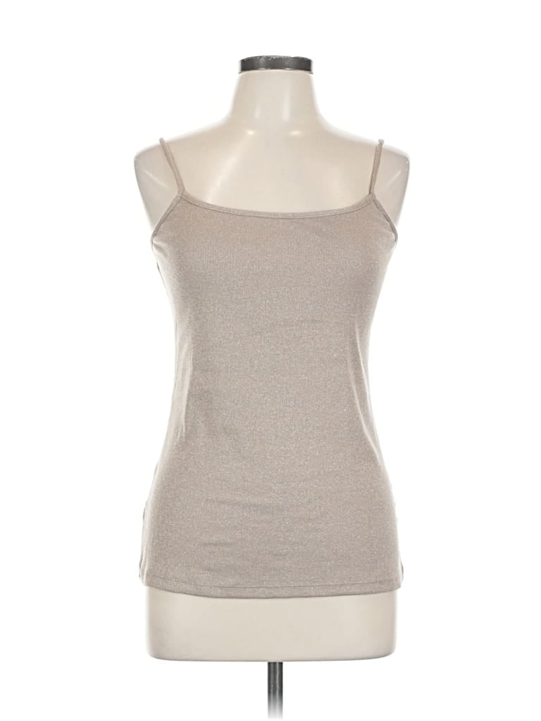 Pre-owned Ann Taylor Loft Outlet Sleeveless Top Gray Sweetheart Neckline Tops