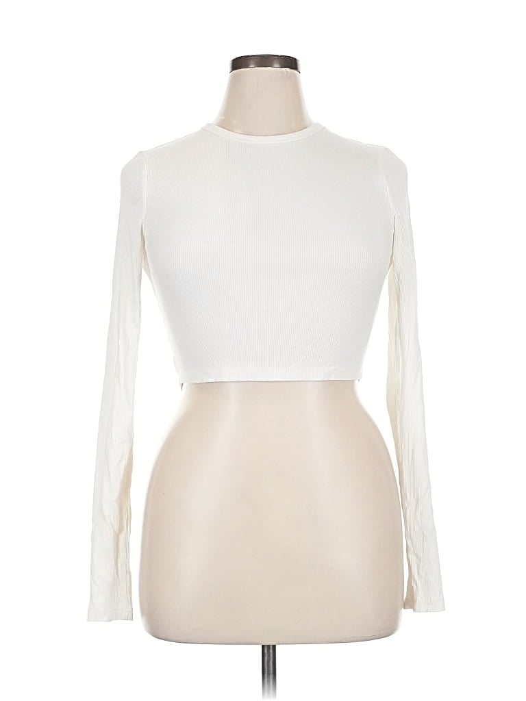 Pre-owned Meshki Long Sleeve Turtleneck In White