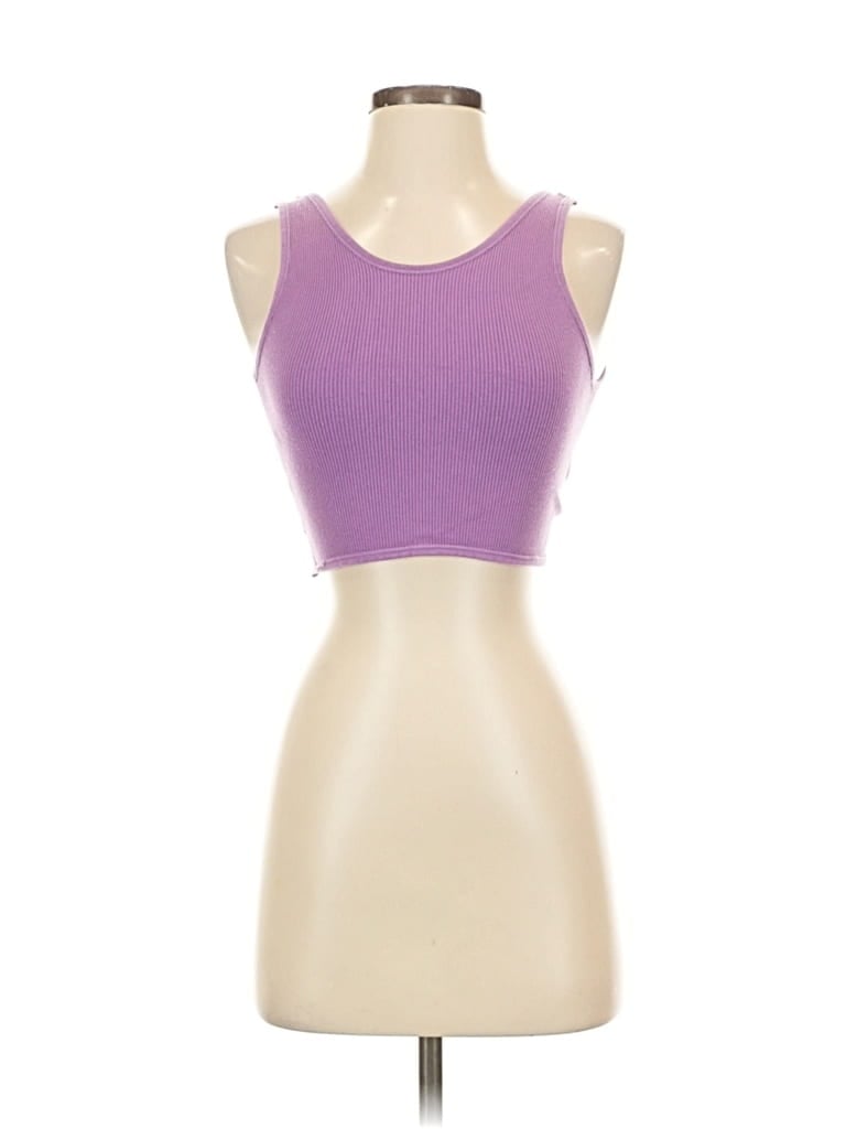 Pre-owned Out From Under Tank Top Purple Strapless Neckline Tops