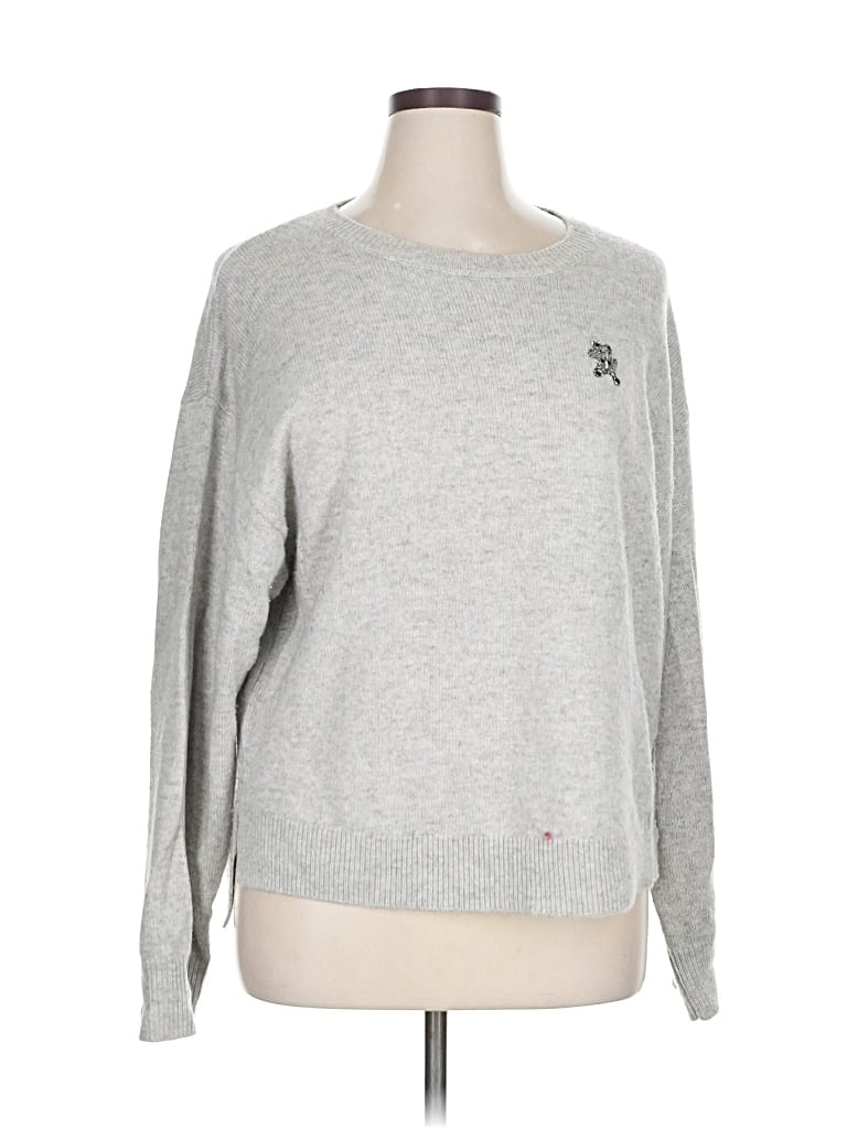 Pre-owned 7 For All Mankind Pullover Sweater In Silver