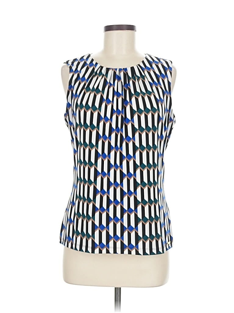 Pre-owned Calvin Klein Sleeveless Blouse In Black